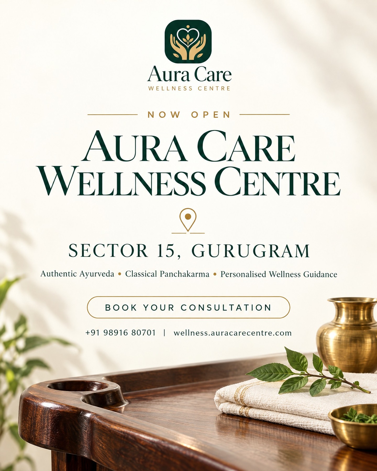 Now open in Sector 15, Gurugram — authentic Ayurveda and Panchakarma
